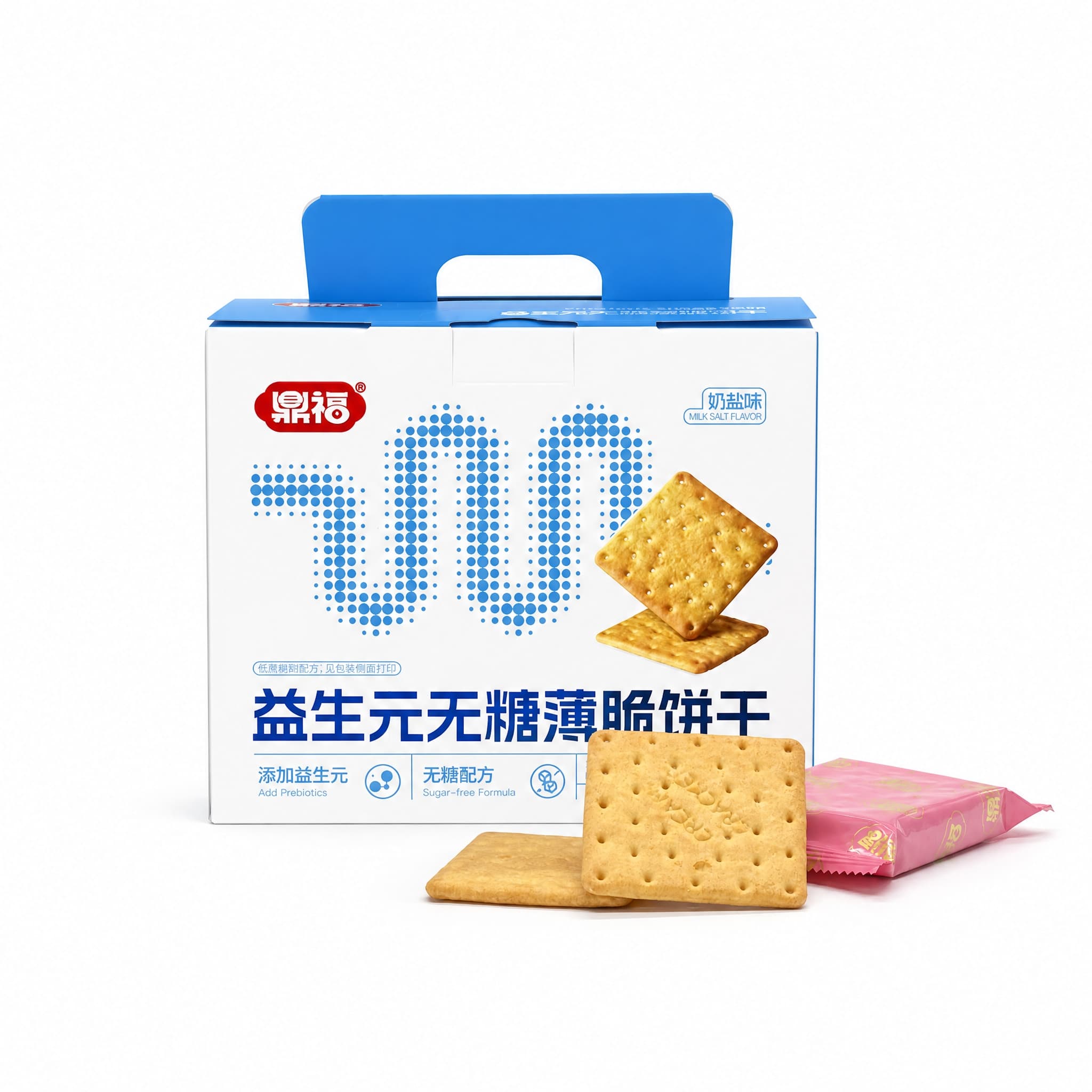 Morika Food prebiotic sugar-free thin crackers in milk salt flavor